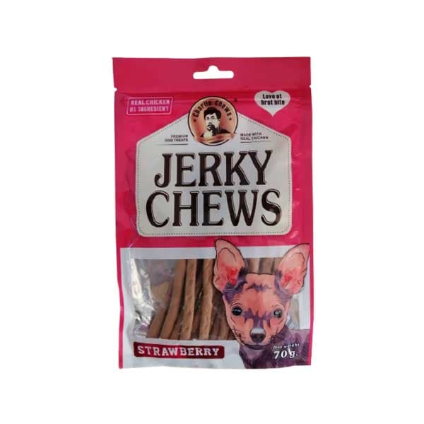 تشویقی سگ مدل مدادی با طعم توت فرنگی جرکی چیوز (JERKY CHEWS)