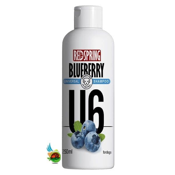 شامپو روزانه مخصوص سگ رد اسپرینگ مناسب انواع مو با رایحه بلوبری (مدل U6) Redspring blueberry shampoo حجم 250 میلی لیتر
