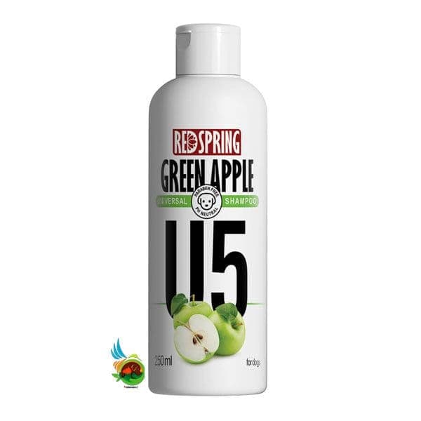 شامپو روزانه مخصوص سگ رد اسپرینگ مناسب انواع مو با رایحه سیب (مدل U5) Redspring green apple shampoo حجم 250 میلی لیتر — تصویر ۲