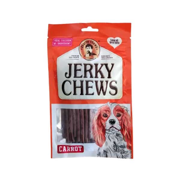 تشویقی سگ مدل مدادی با طعم هویج جرکی چیوز (jerky chews)