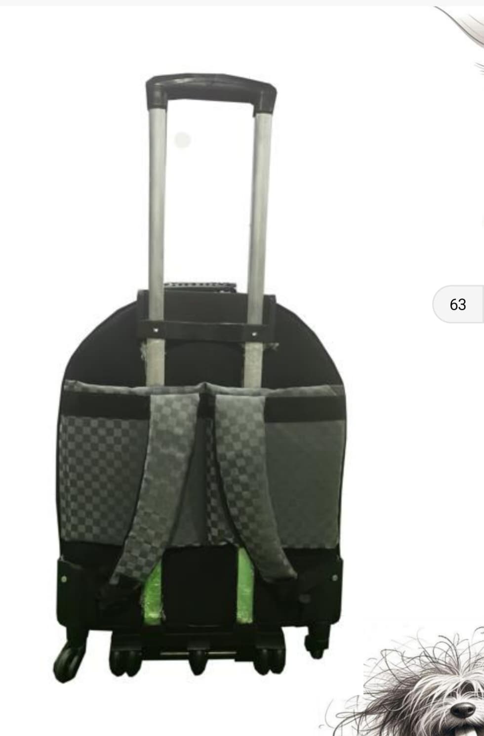 کیف و کوله حمل ترولی حیوانات (سگ و گربه) مدل رژین — تصویر ۴