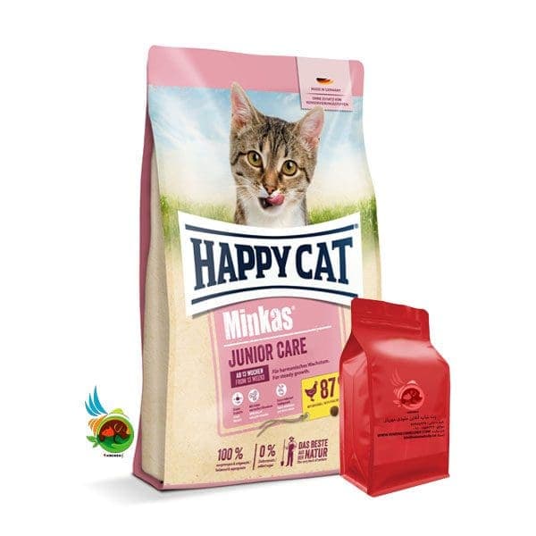 غذای خشک بچه گربه مینکاس هپی کت با طعم مرغ Happycat minkas kitten with poultry (فله ای)