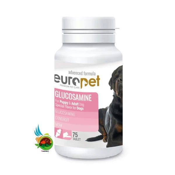 قرص گلوکوزآمین سگ یوروپت Europet dog glucosamine tablet بسته 75 عددی — تصویر ۲