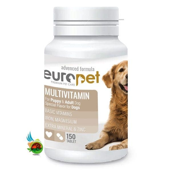 قرص مولتی ویتامین سگ یوروپت Europet dog multivitamin tablet بسته ۱۵۰ عددی — تصویر ۲