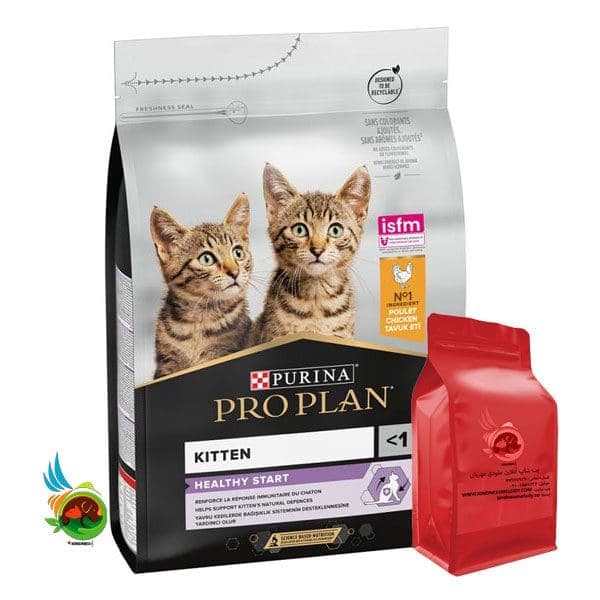 غذای خشک بچه گربه پروپلن با طعم مرغ Pro plan kitten healthy start with chicken وزن 1 کیلوگرم (فله ای)