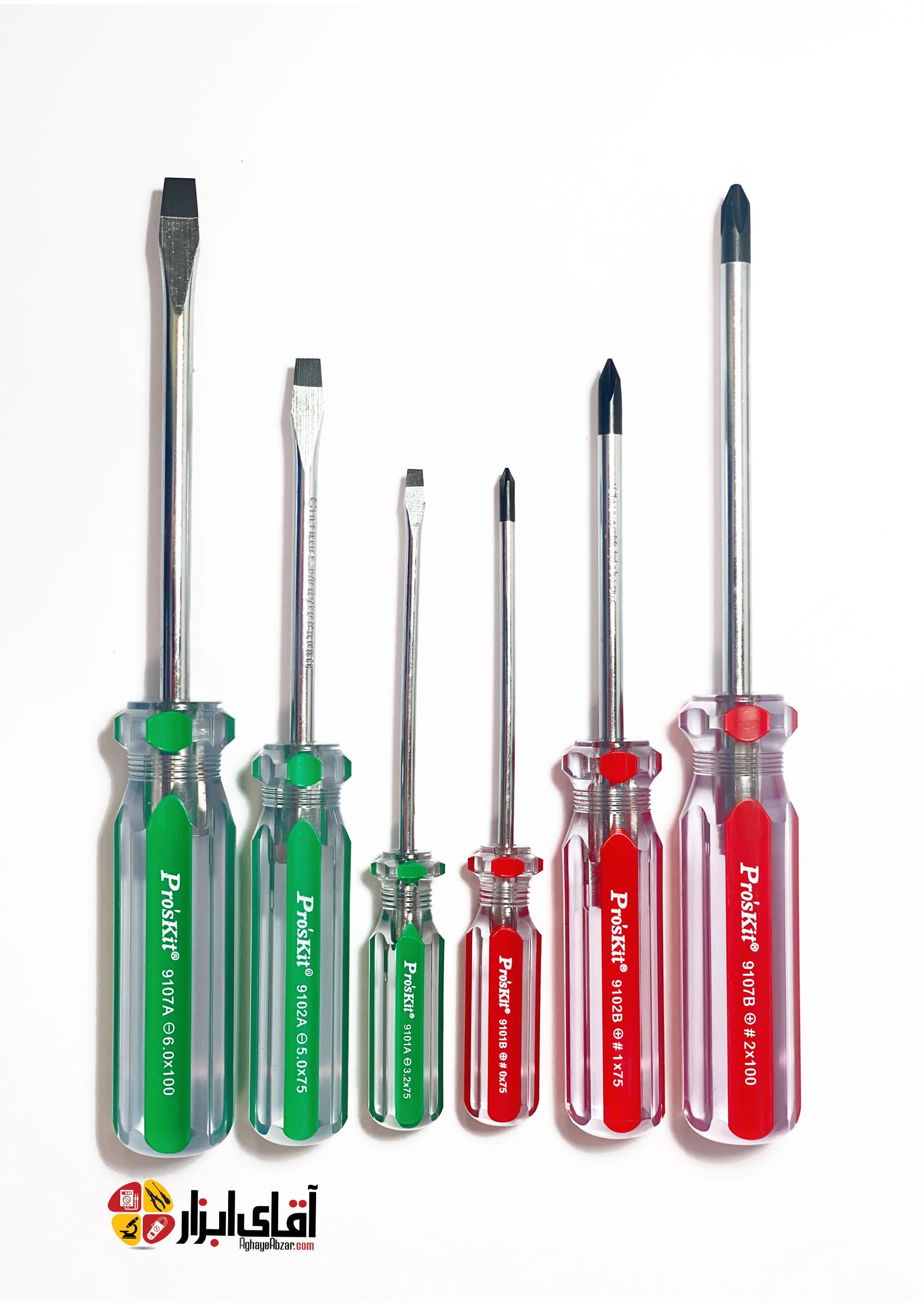 ست پیچ گوشتی دو سو چهارسو 6 عددی پروسکیت ProsKit SW-9106