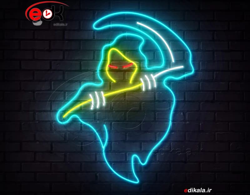 تابلو نئون طرح روح شماره 29 در ابعاد مختلف + آداپتور + فایل اماده برش