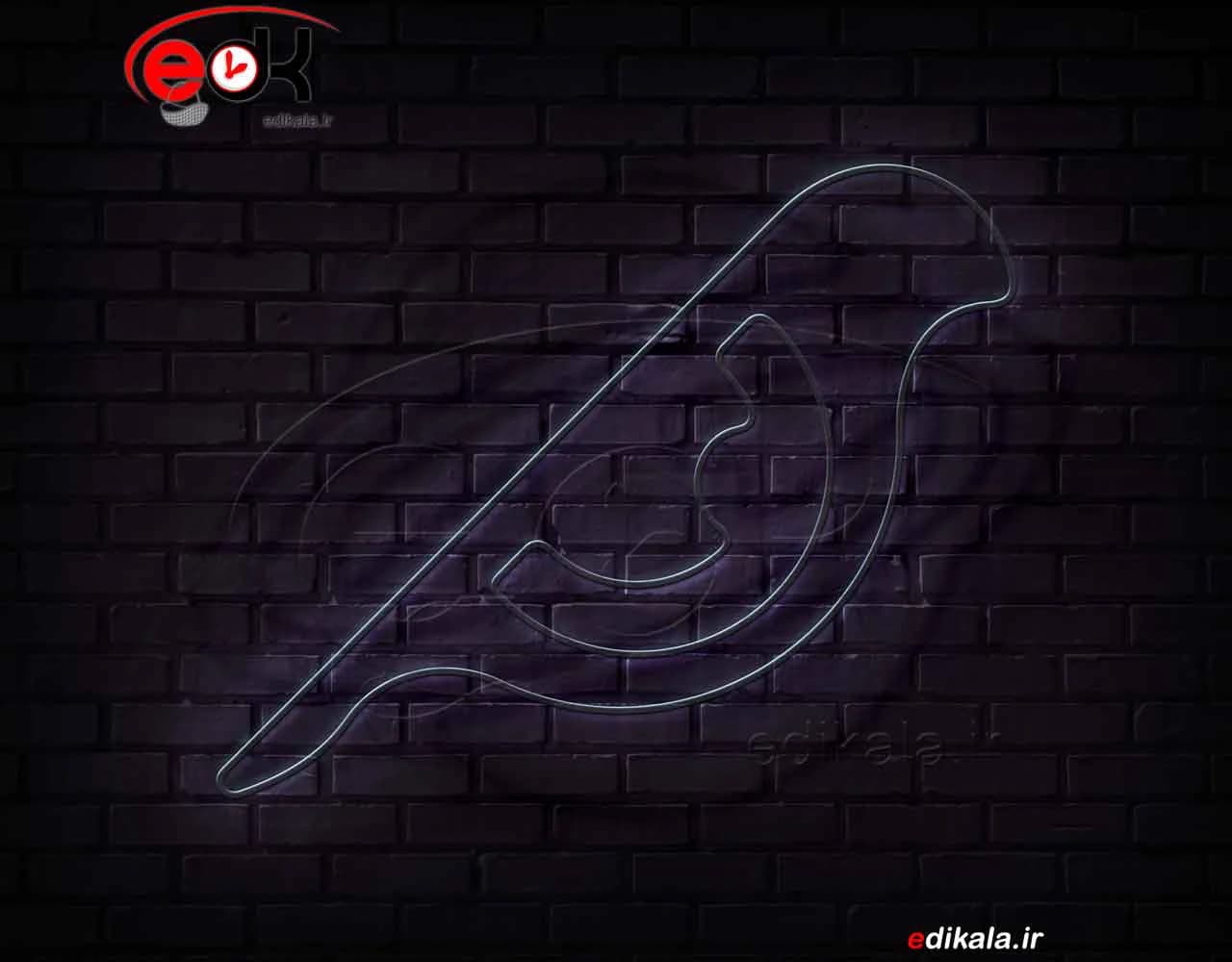 تابلو نئون طرح پرنده شماره 14 در ابعاد مختلف + آداپتور + فایل کورل لایه باز — تصویر ۳