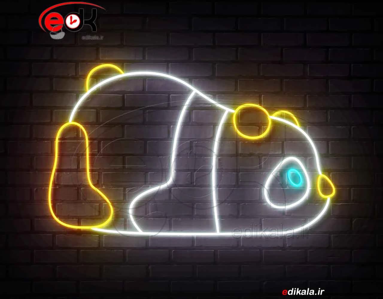 تابلو نئون طرح پاندا شماره 1 در ابعاد مختلف +آداپتور+ فایل کورل آماده برش