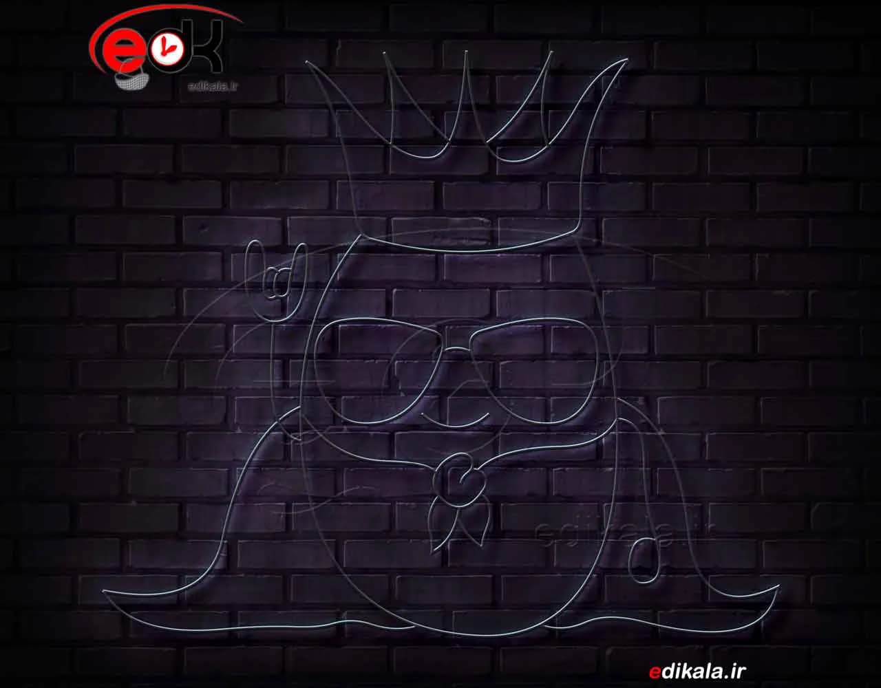 تابلو نئون طرح سیب زمینی شماره 6 در ابعاد مختلف +آداپتور+ فایل کورل آماده برش — تصویر ۳