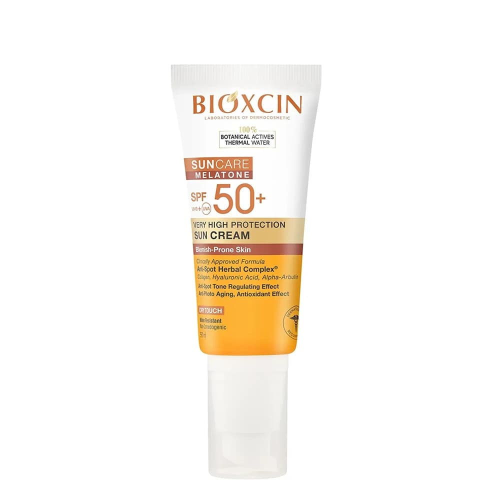 کرم ضدآفتاب بی‌رنگ بیوکسین +SPF50 مناسب پوست مستعد لک حجم 50 میلی‌لیتر — تصویر ۱۱