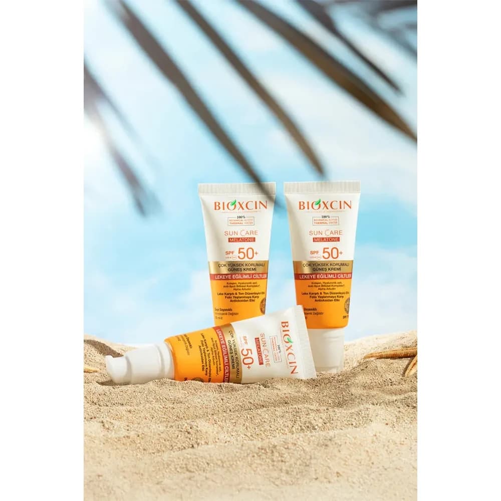 کرم ضدآفتاب بی‌رنگ بیوکسین +SPF50 مناسب پوست مستعد لک حجم 50 میلی‌لیتر — تصویر ۷