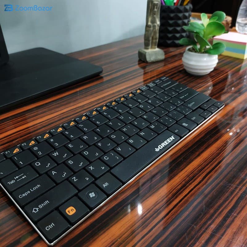 کیبورد بی‌سیم گرین مدل GK-102W با حروف فارسی — تصویر ۸