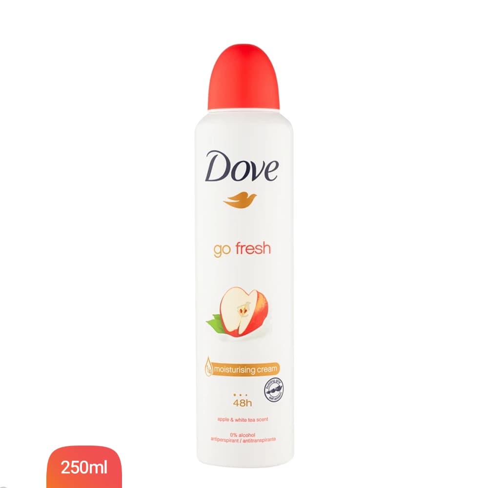 اسپری دئودورانت زنانه داو مدل go fresh رایحه سیب حجم 250 میلی‌لیتر
