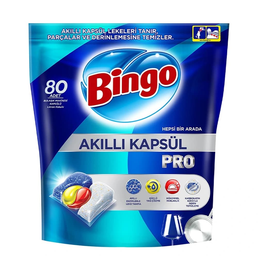 قرص ماشین ظرفشویی بینگو مدل Pro بسته 80 عددی