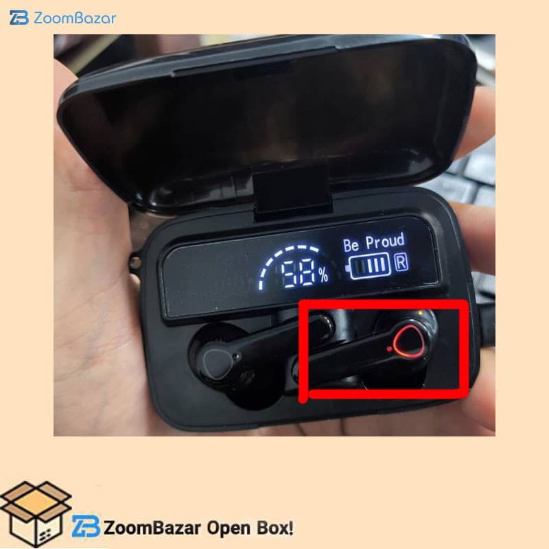 هندزفری بلوتوثی مدل M19 با میکروفون نویز کنسلینگ – Open Box (گوشی سمت چپ خراب) — تصویر ۳