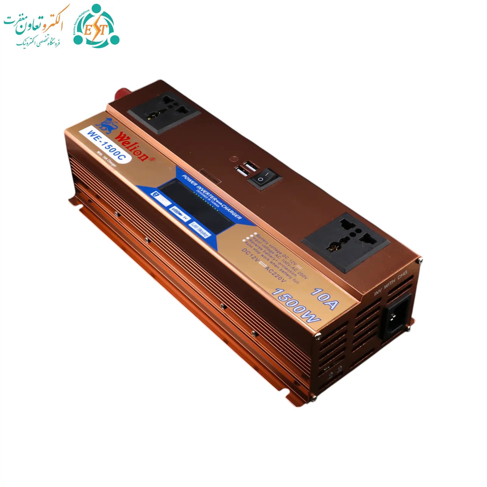 اینورتر شارژر 1500 وات ویلیون مدل WE-1500C شبه سینوسی — تصویر ۶