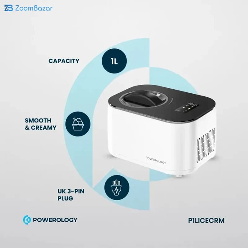 بستنی ساز خانگی پاورولوژی Ice Cream & Frozen Yogurt Machine — تصویر ۹