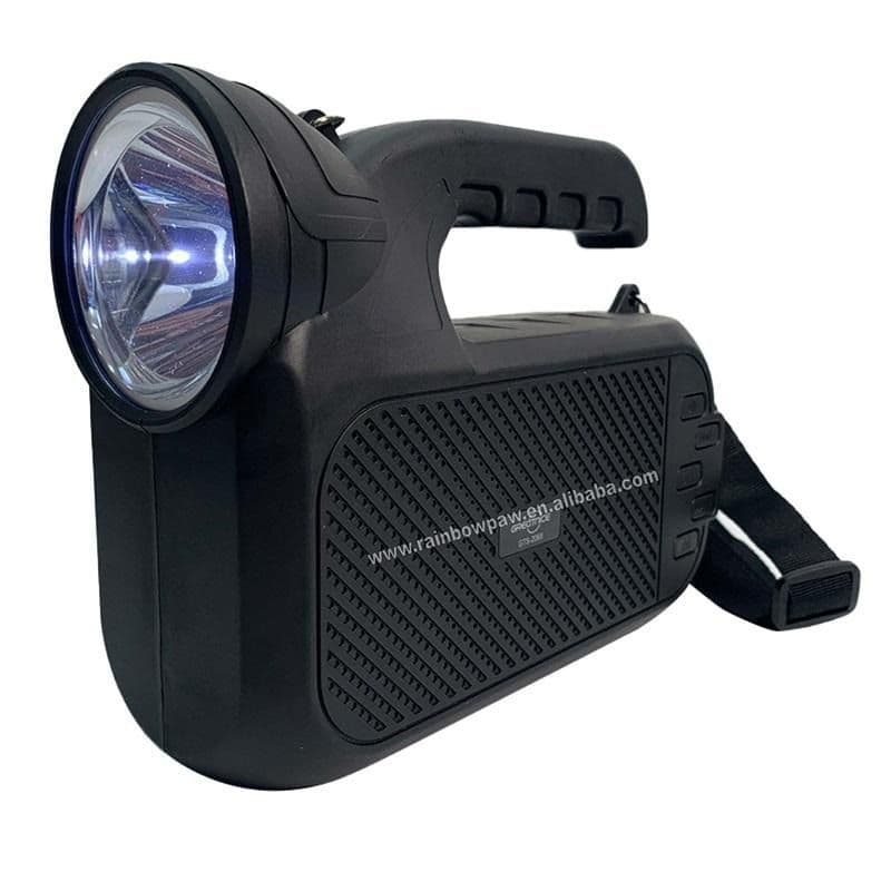 اسپیکر بلوتوثی چندکاره GTS-2068 با چراغ قوه و شارژ خورشیدی — تصویر ۸