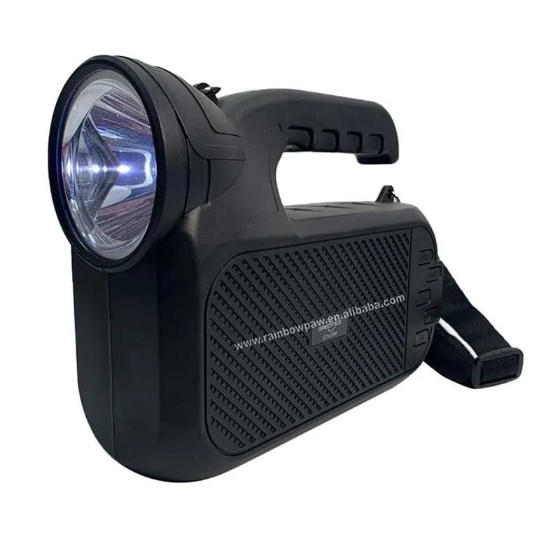 اسپیکر بلوتوثی چندکاره GTS-2068 با چراغ قوه و شارژ خورشیدی — تصویر ۲