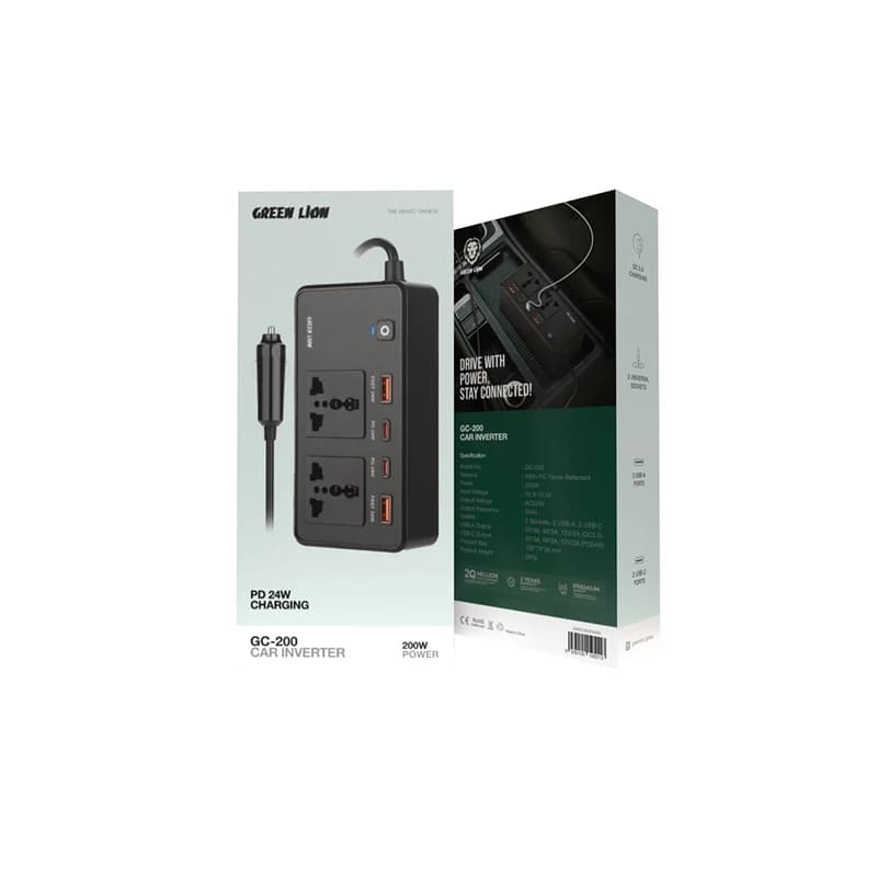 مبدل برق خودرو گرین لاین مدل CG-200 Car Inverter — تصویر ۶