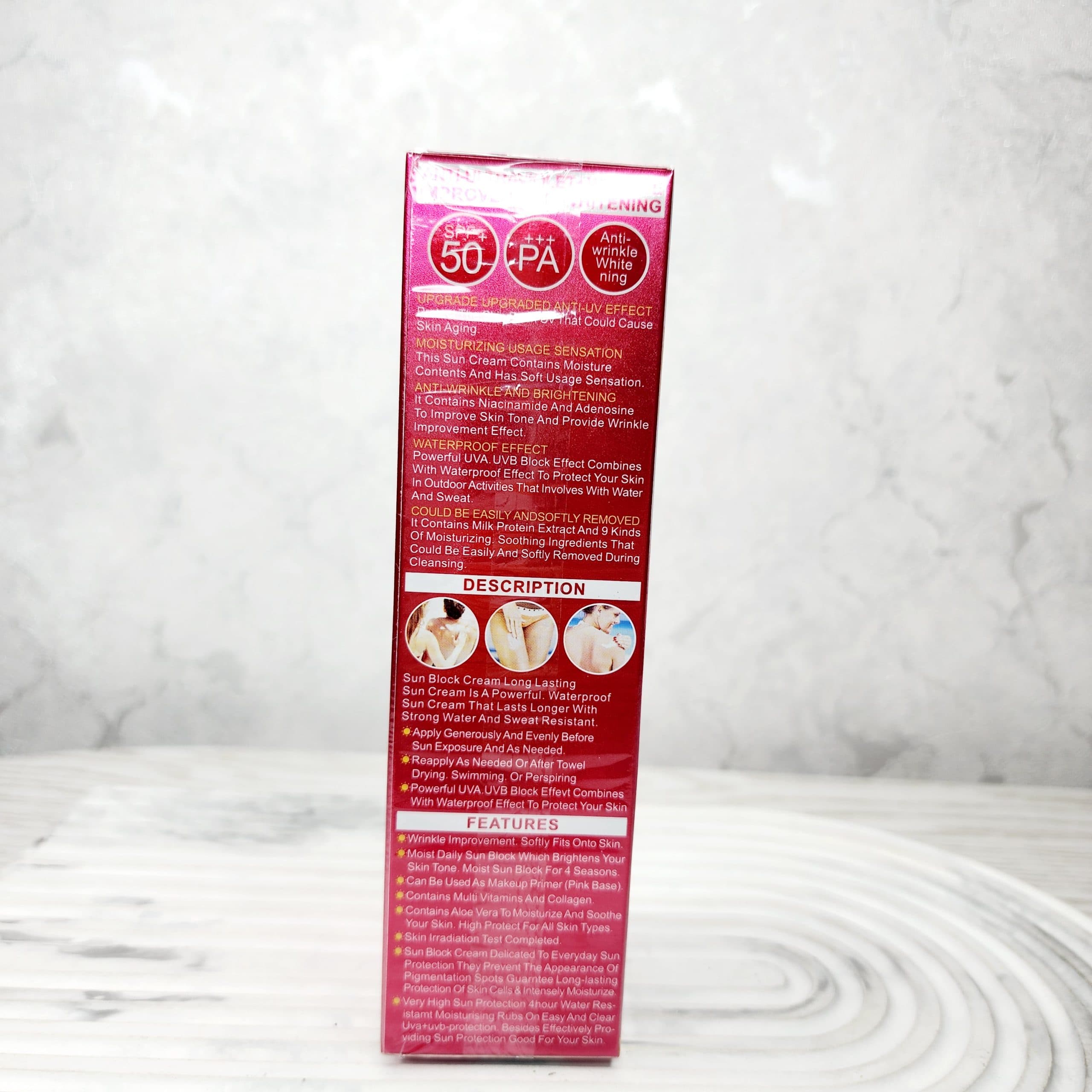 کرم ضد آفتاب SPF50 وکالی Wokali (بی رنگ) — تصویر ۴