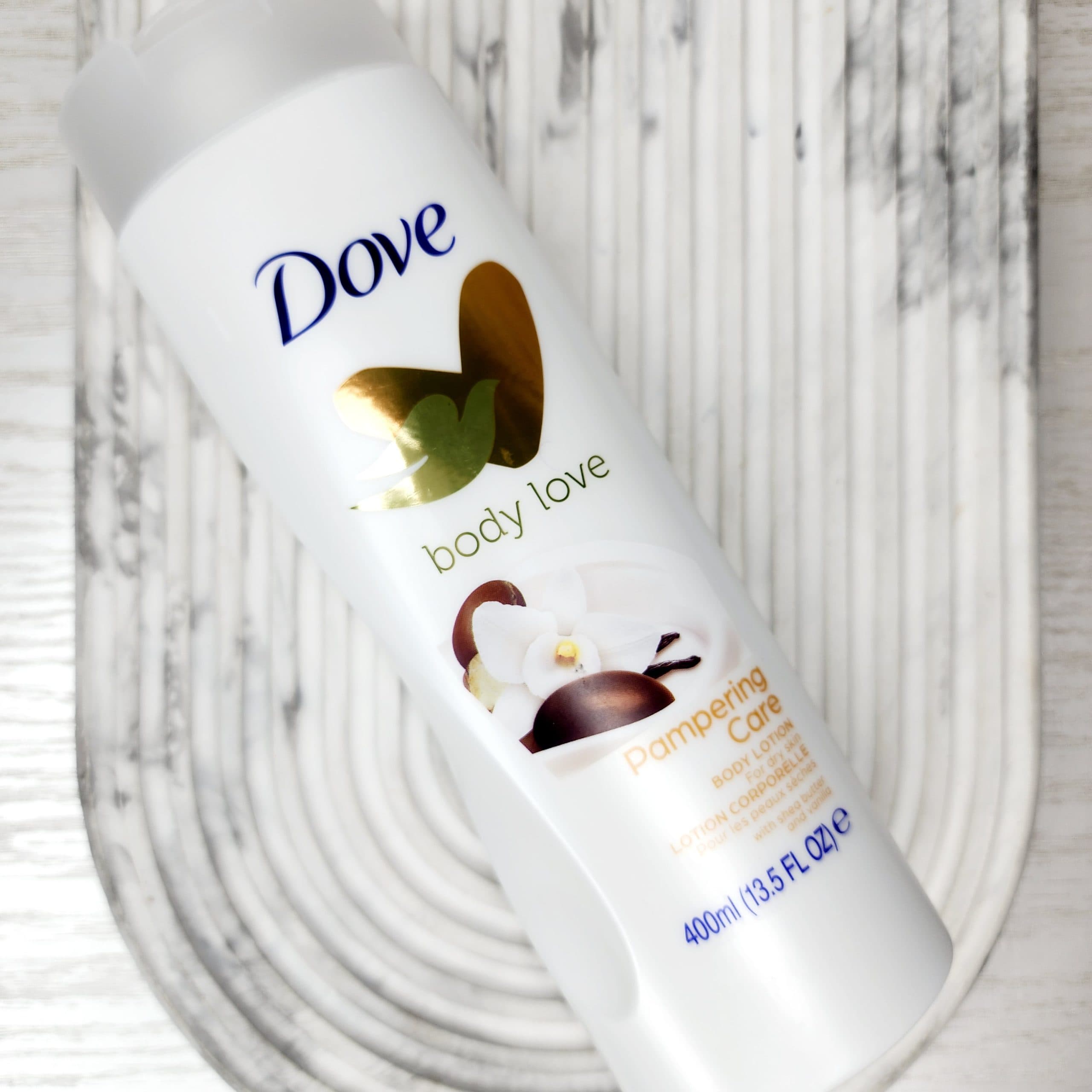 لوسیون بدن Body Love داو Dove رایحه شیباتر و وانیل مدل Pampering Care حجم 400ml — تصویر ۶