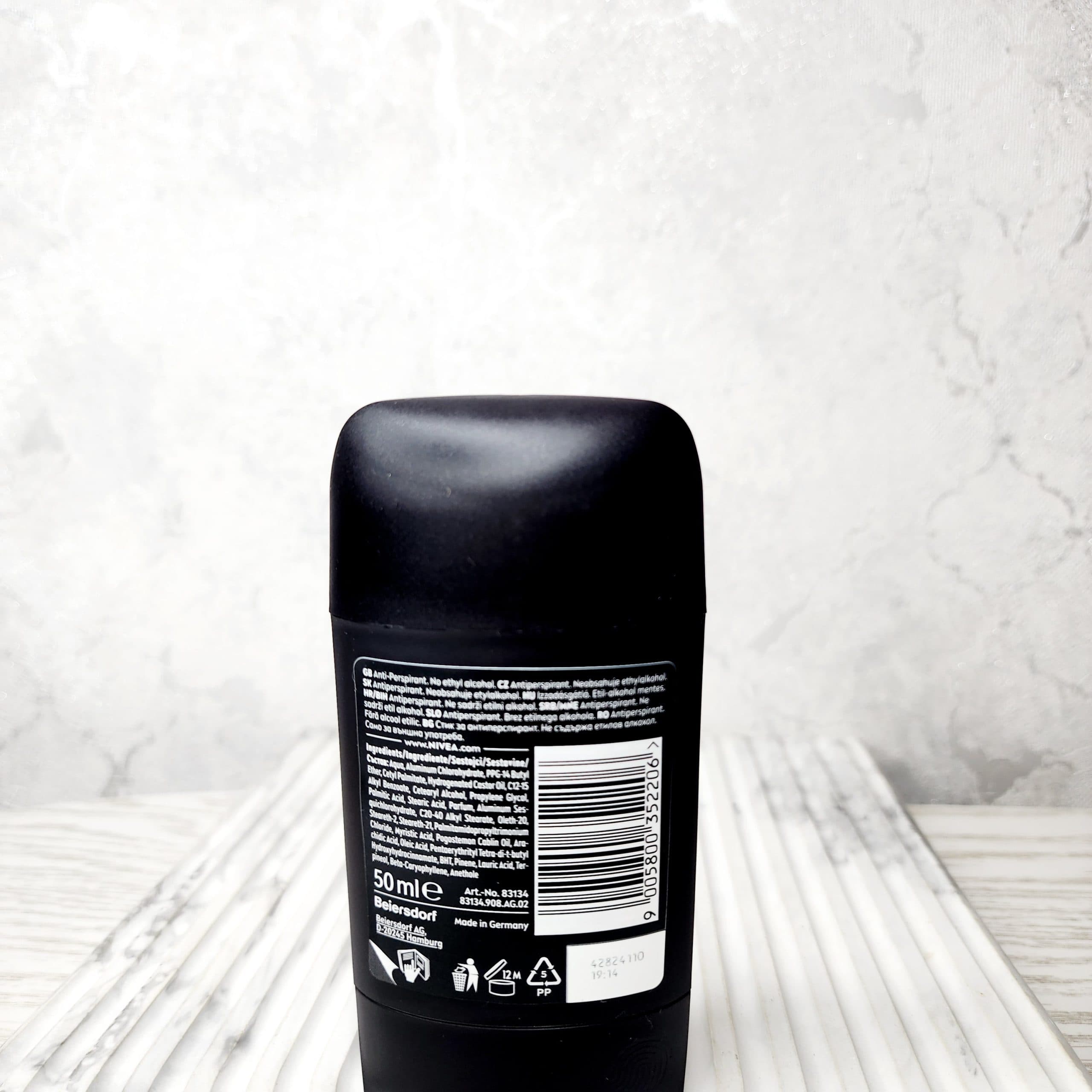 مام صابونی مردانه نیوا Nivea مدل Black & white invisible ORIGINAL حجم 50 میل-دو لیبل — تصویر ۹