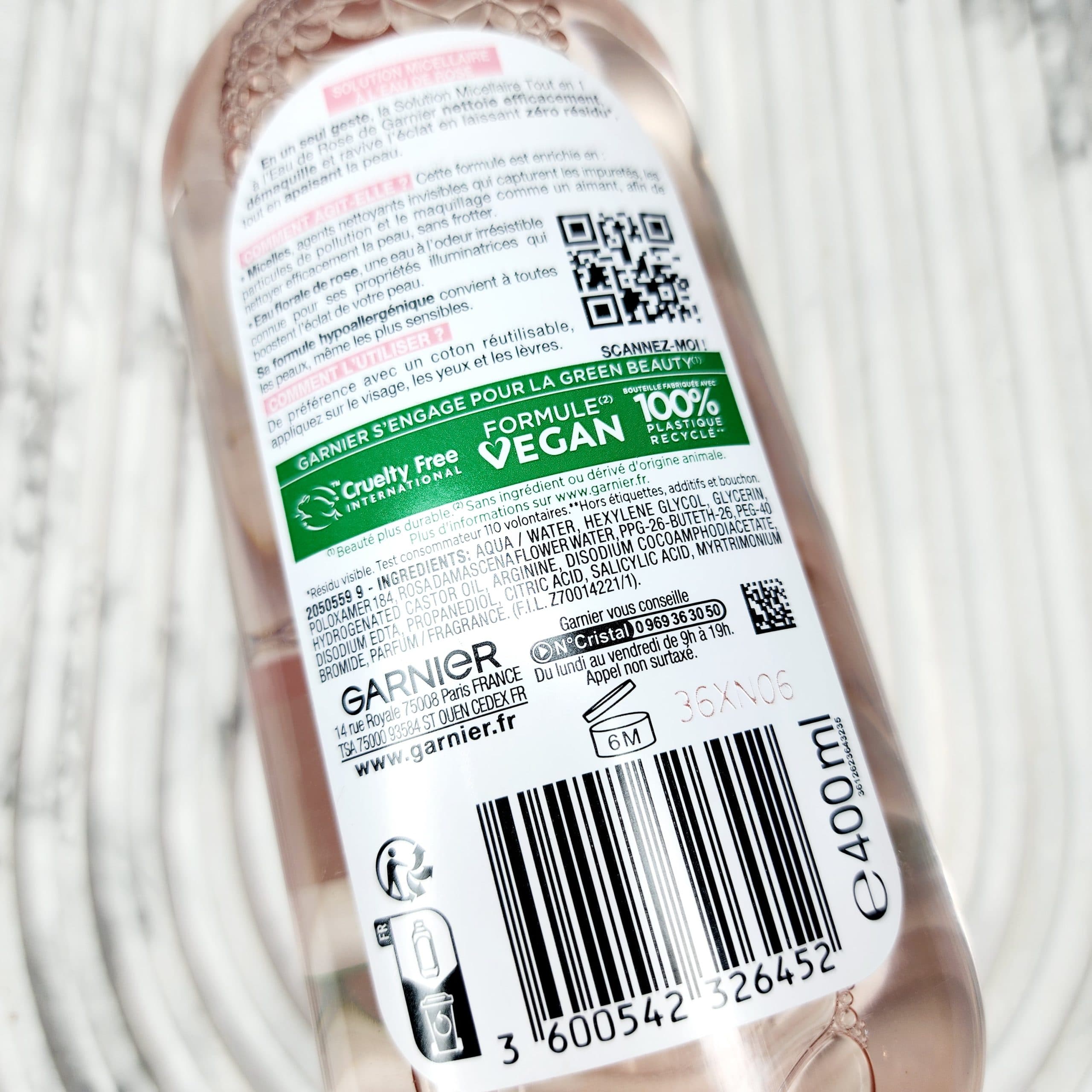 میسلار گارنیر حاوی عصاره گل رز GARNIER حجم 400میل — تصویر ۴