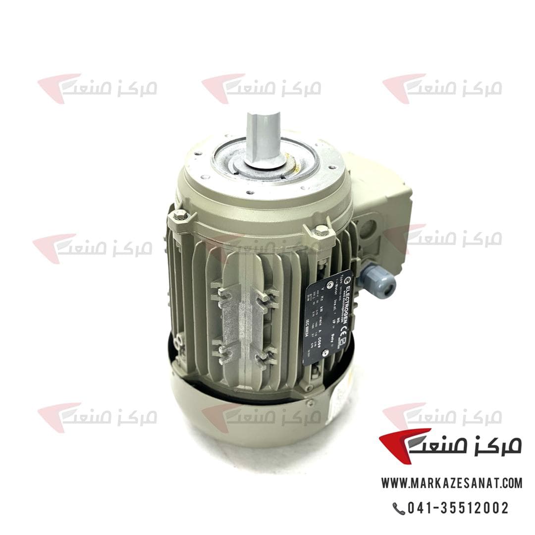 الکتروموتور الکتروژن 2.2 کیلووات 3 اسب 3000دور سه فاز آلومینیومی ( 2/2 کیلووات ) B3 — تصویر ۳