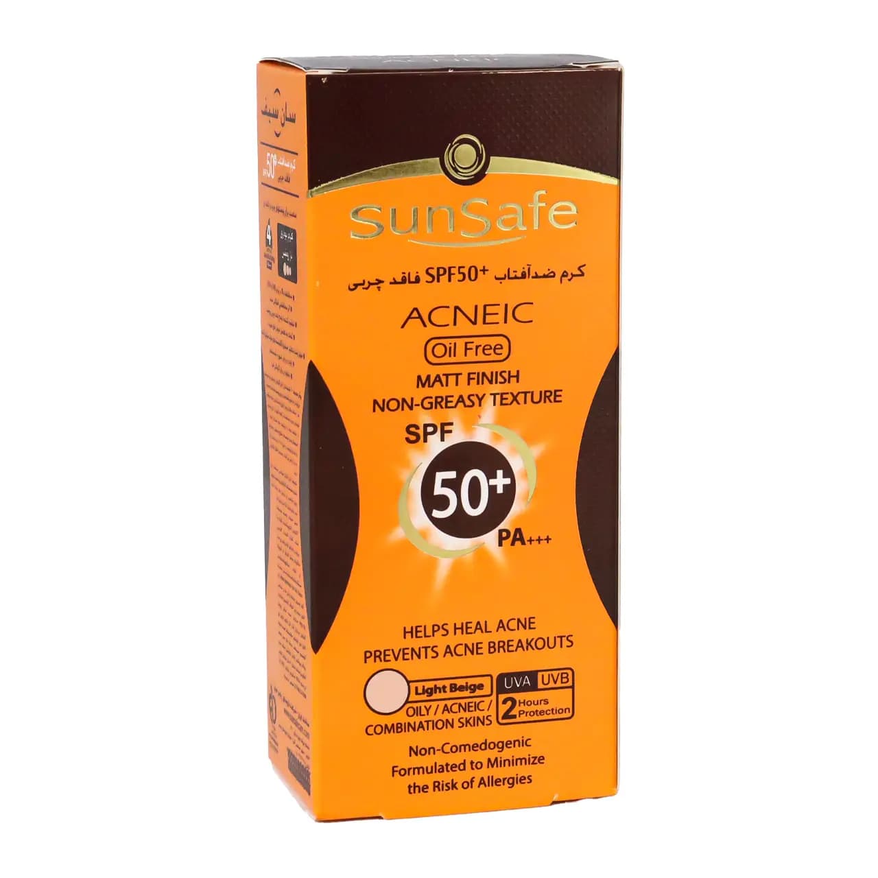 کرم ضد آفتاب فاقد چربی سان سیف بژ روشن SPF50