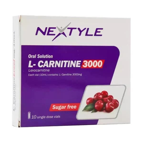 ویال ال کارنیتین 3000 میلی گرم نکستایل 10 عدد — تصویر ۸
