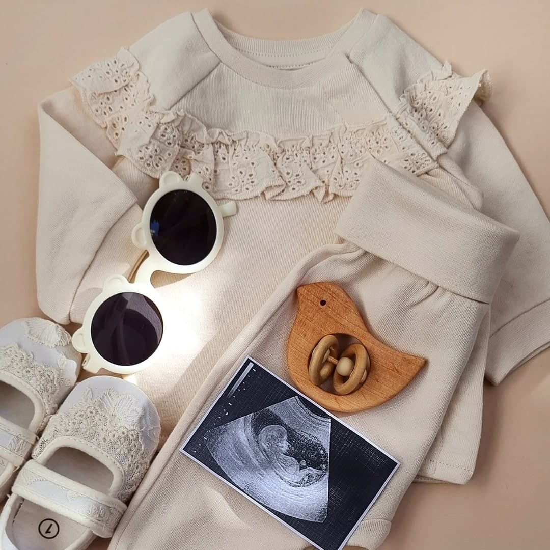 ست بلوز شلوار توکرک گیپوری از برند h&m – کد LK1172 — تصویر ۹