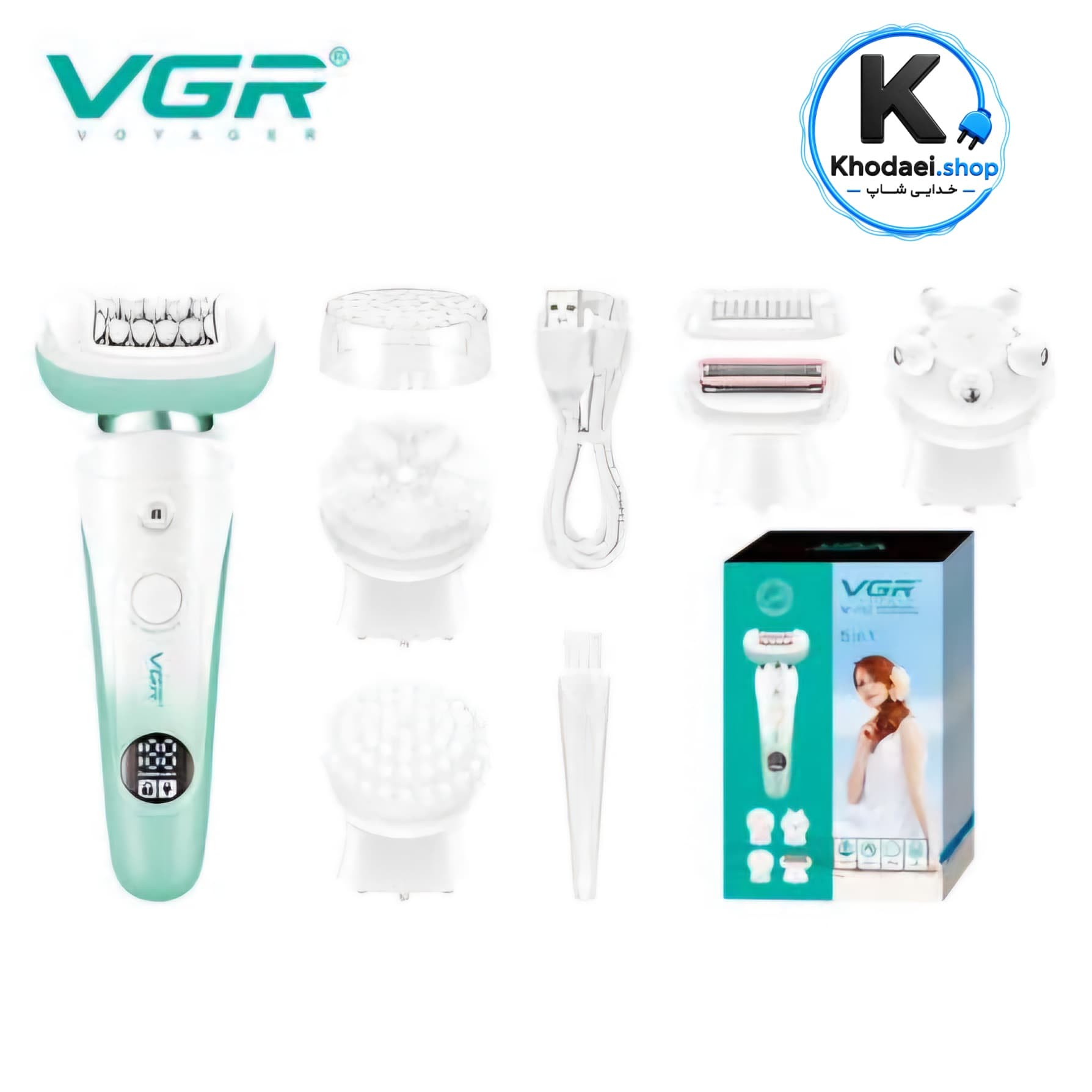اپیلاتور وی جی آر ۵ کاره مدل VGR V-750 — تصویر ۷