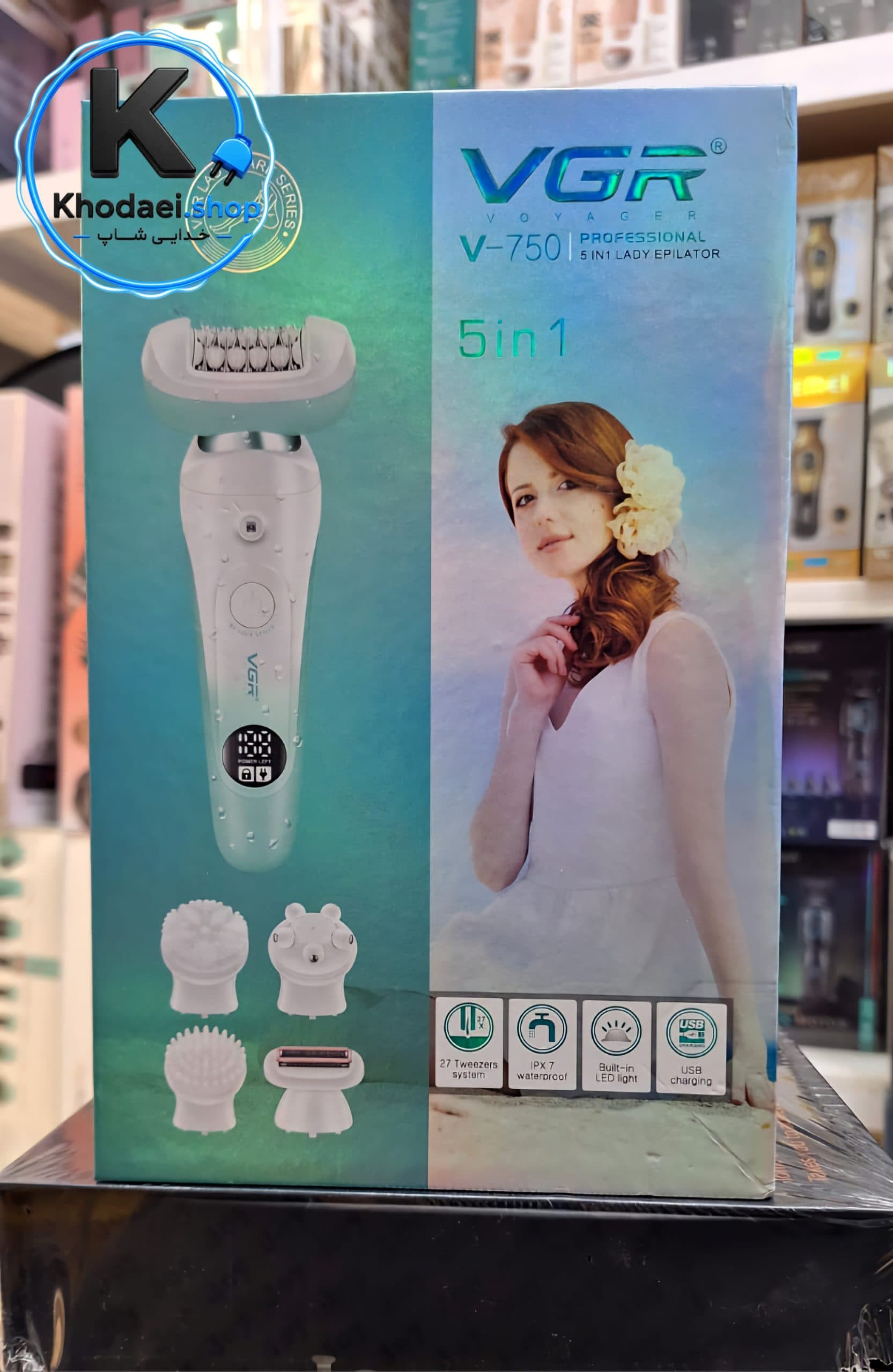 اپیلاتور وی جی آر ۵ کاره مدل VGR V-750 — تصویر ۹
