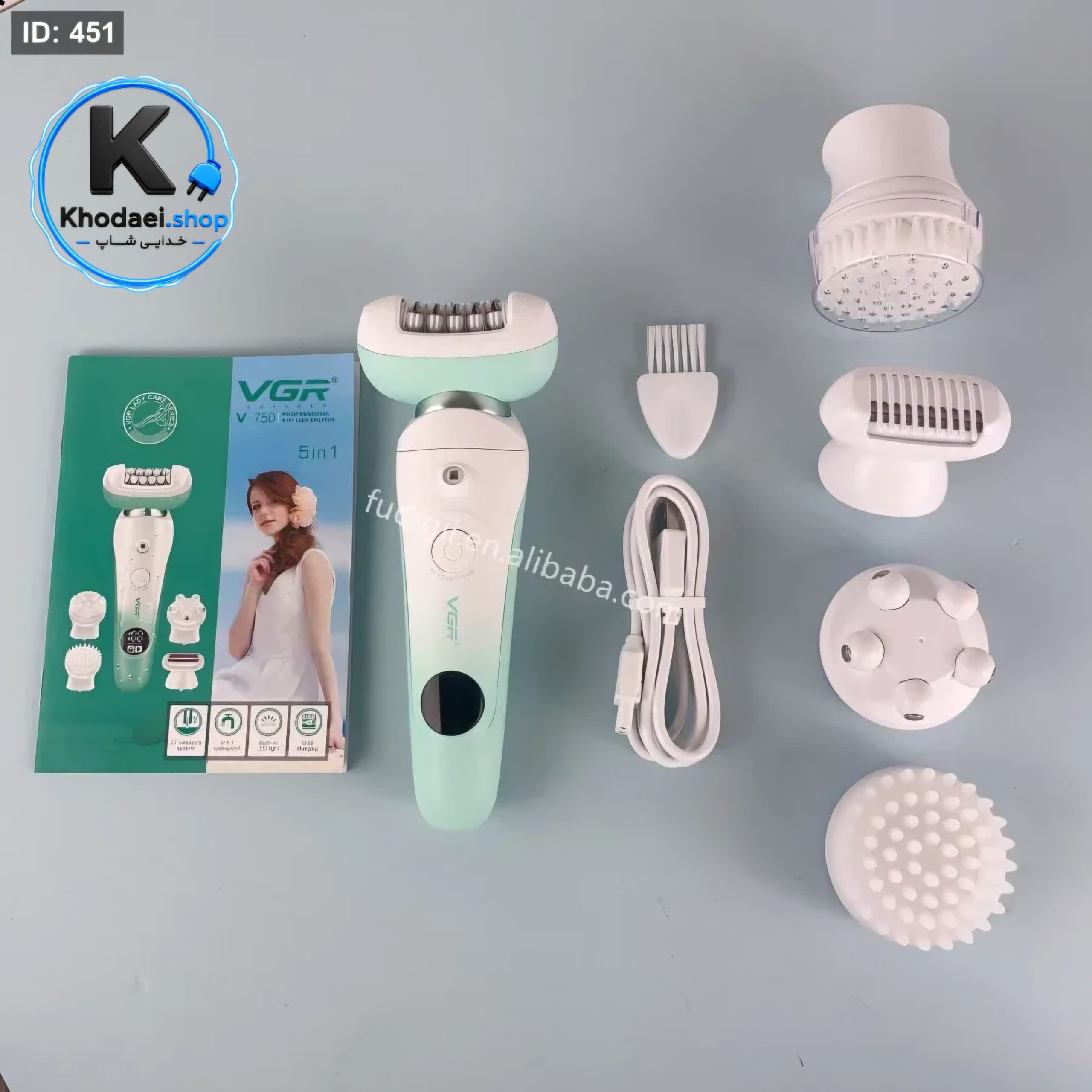اپیلاتور وی جی آر ۵ کاره مدل VGR V-750 — تصویر ۶