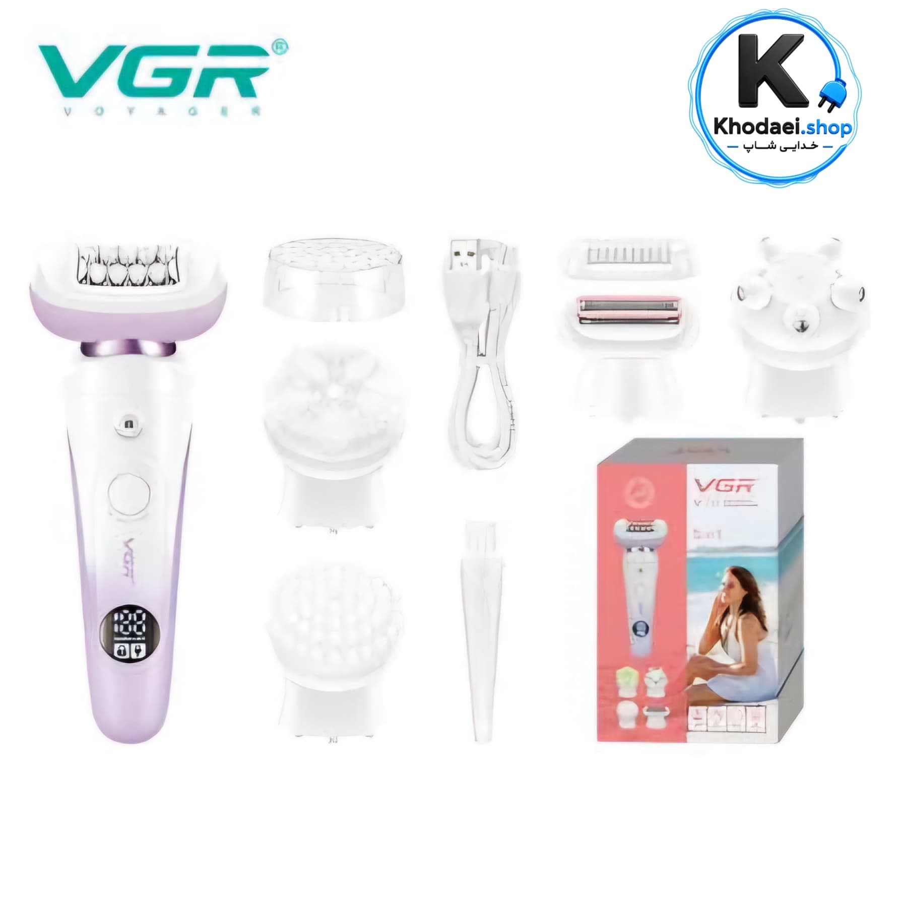 اپیلاتور وی جی آر ۵ کاره مدل VGR V-750 — تصویر ۴