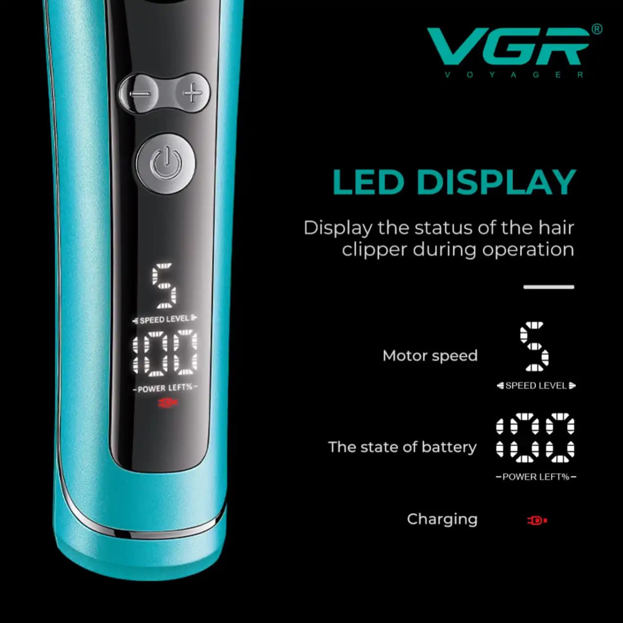 ماشین اصلاح وی جی آر مدل VGR-V299 با برش مستقیم و ۵ سطح سرعت — تصویر ۹