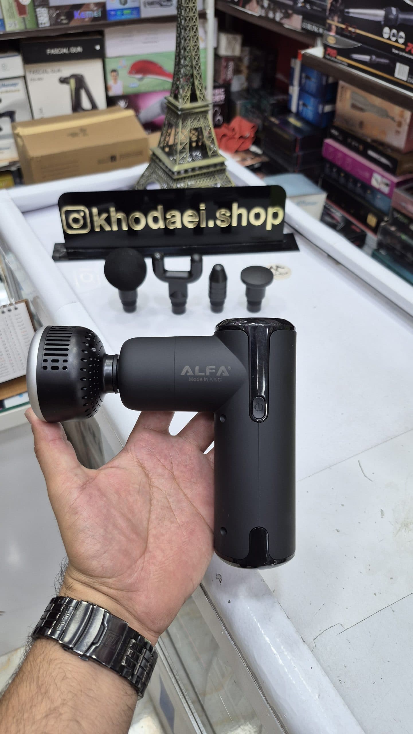 ماساژور تفنگی مینی آلفا ALFA با قابلیت ماساژ گرم و سرد — تصویر ۳