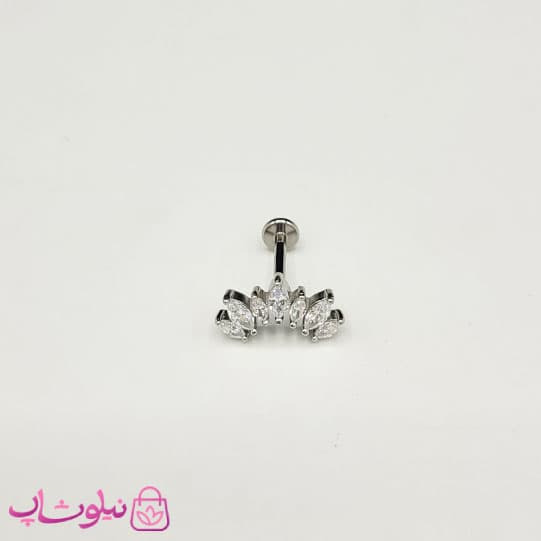 پیرسینگ گوش مدل تاج نگیندار کد 310 — تصویر ۲