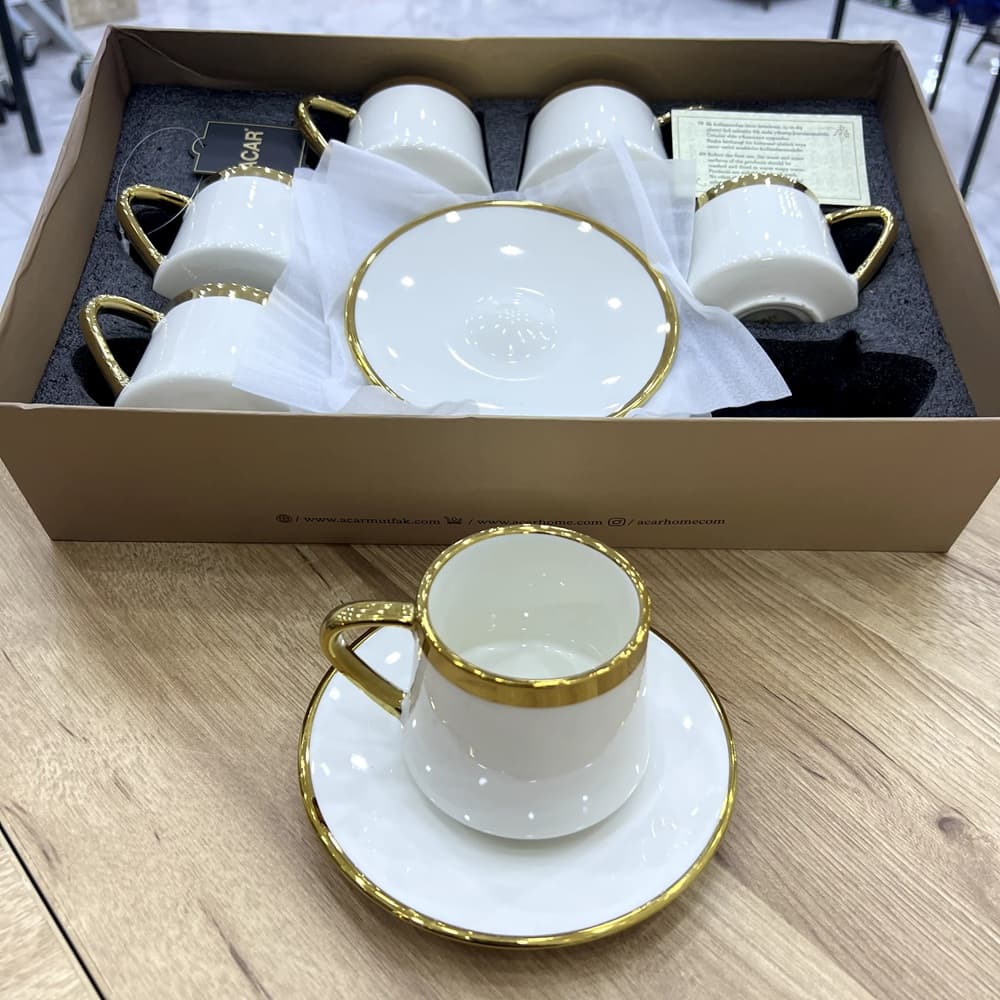 ست چای خوری سرامیکی دور طلایی 1298-21 — تصویر ۵
