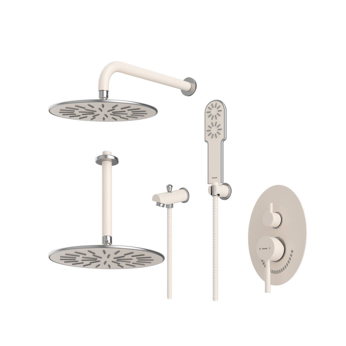 شیر توکار شودر مدل روگن BRASS تیپ چهار