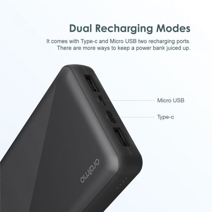 پاور بانک اورایمو OPB-P206DN با ظرفیت 20000 میلی آمپر ساعت — تصویر ۶