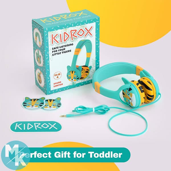 هدفون کودکان سیمی برند Kidrox مدل گربه ای — تصویر ۸