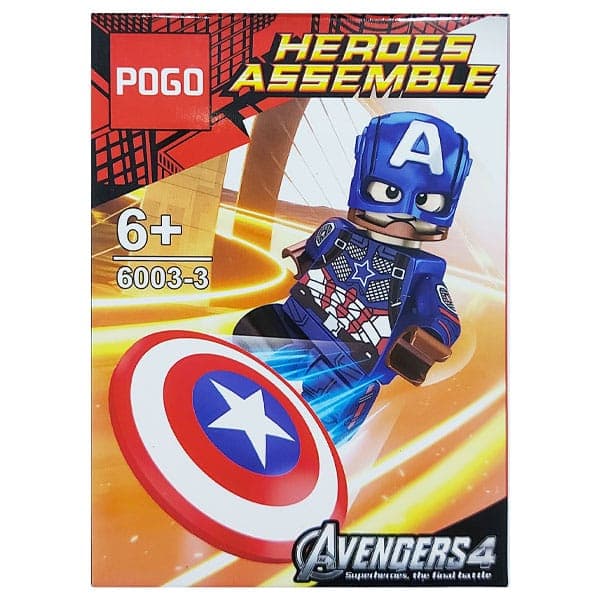 ساختنی پوگو مدل کاپیتان آمریکا کد ۳ از سری Heroes Assemble 6003