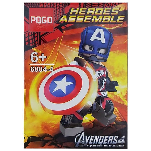 ساختنی پوگو مدل کاپیتان آمریکا کد ۴ از سری Heroes Assemble 6004