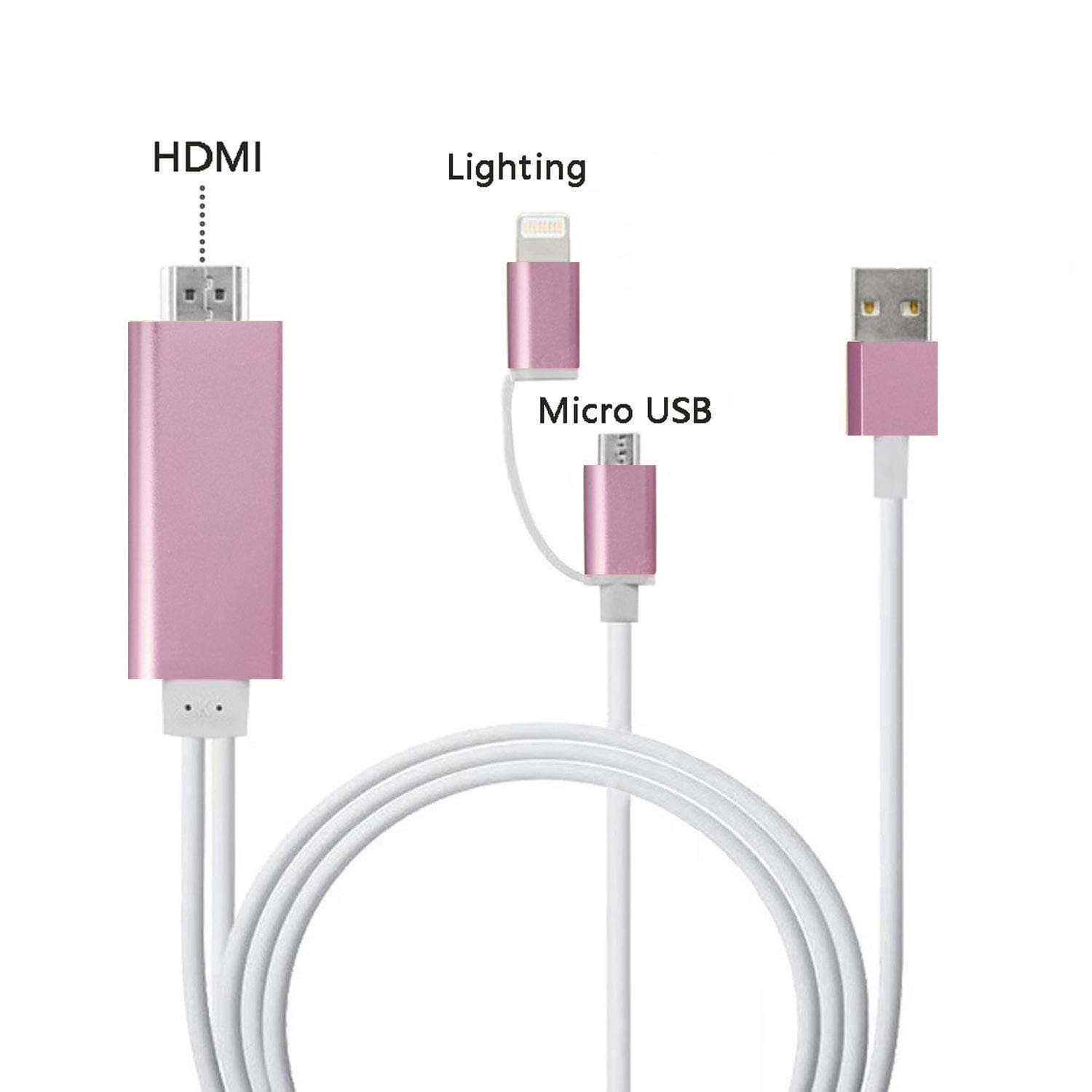 کابل MHL لایتینگ و micro-usb به HDMI لمونتک