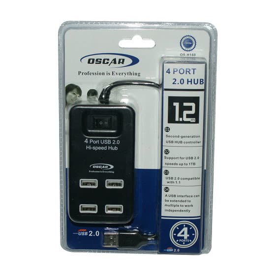 هاب 4 پورت USB 2.0 اسکار با کابل 1.2 متر — تصویر ۱۰