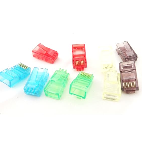 سوکت شبکه RJ45 رنگی لمونتک (بسته 30 عددی)