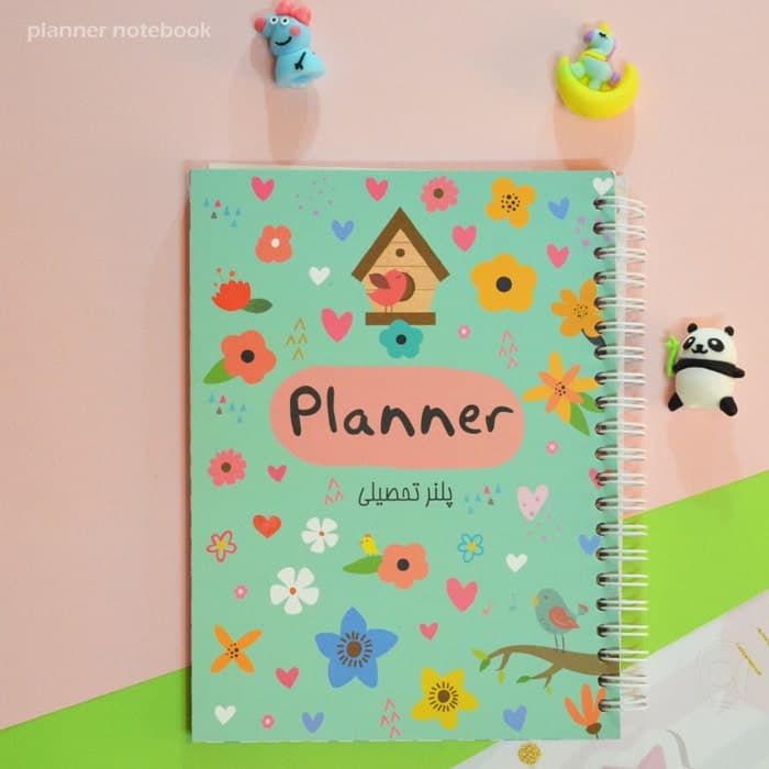 پلنر تحصیلی طرح گل و پرنده — تصویر ۵